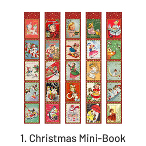 Christmas Cartoon Long Washi Stickers - Tree, Girl, Poster, Snowscape, Santa Claus sku-1