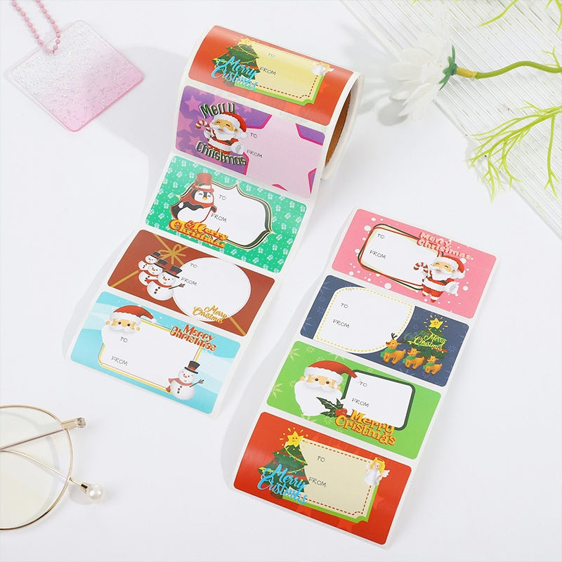 Christmas Cartoon Message Seal Stickers b1