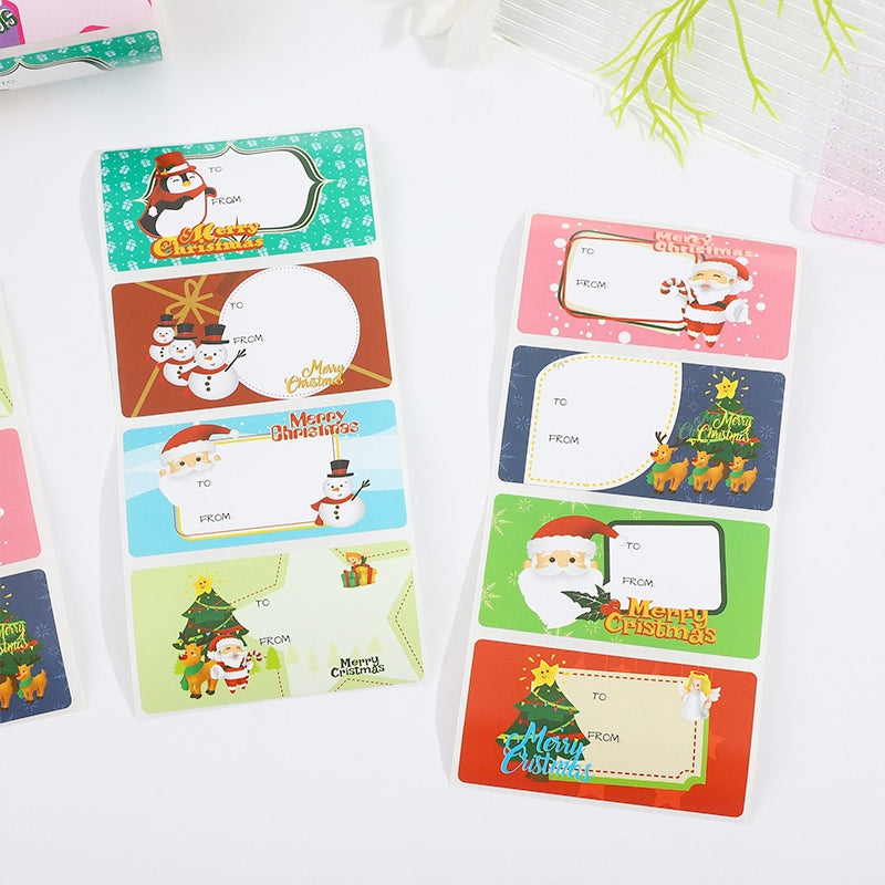 Christmas Cartoon Message Seal Stickers b2