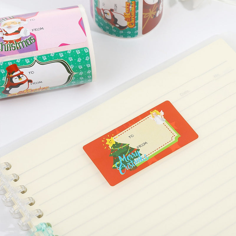 Christmas Cartoon Message Seal Stickers b3