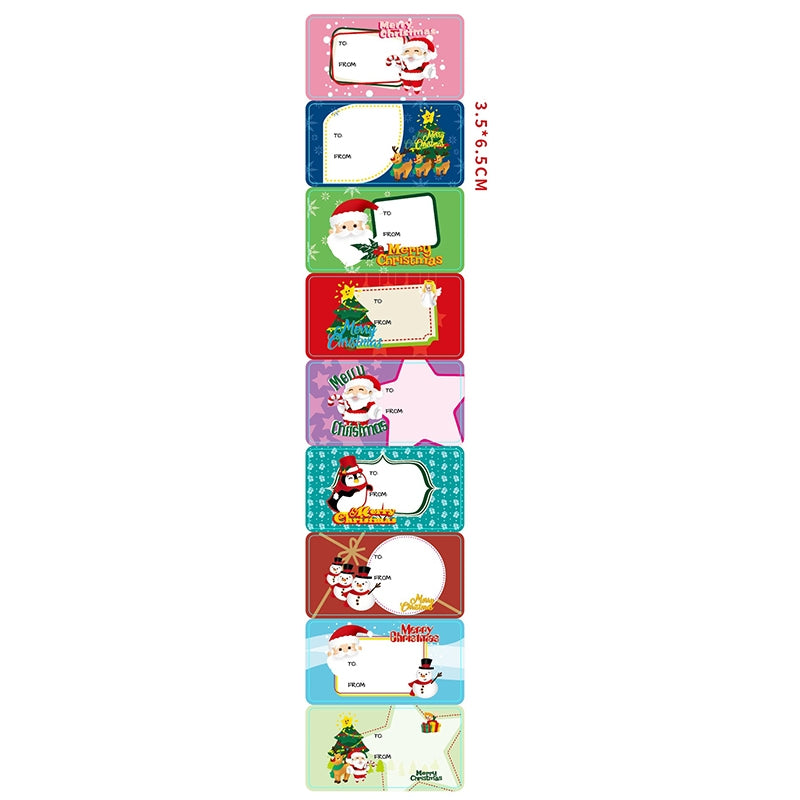 Christmas Cartoon Message Seal Stickers sku