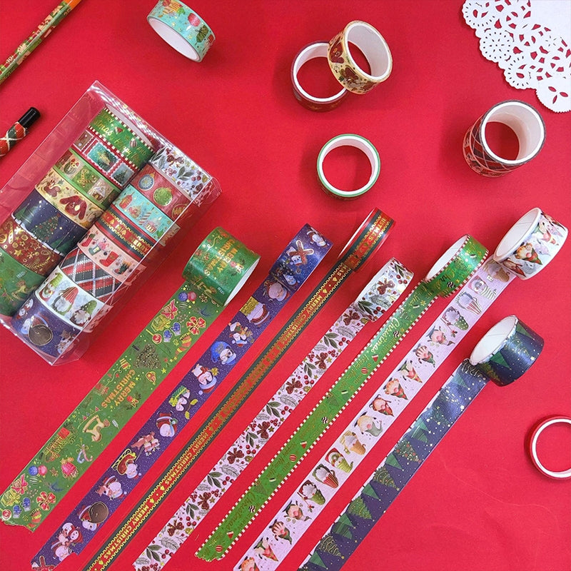 Christmas Cartoon Washi Foil Tape Set (16 Rolls) a