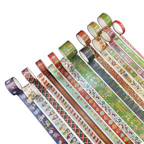 Christmas Cartoon Washi Foil Tape Set (16 Rolls) c