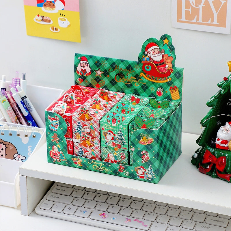 Christmas Cartoon Washi Tape - Santa Claus, Sock, Gift, Train a
