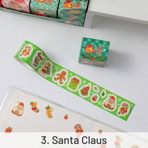 Christmas Cartoon Washi Tape - Santa Claus, Sock, Gift, Train sku-3
