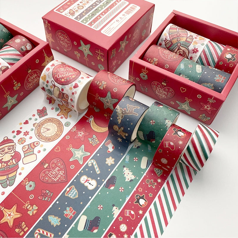 Christmas Cartoon Washi Tape Set (6 Rolls) b1