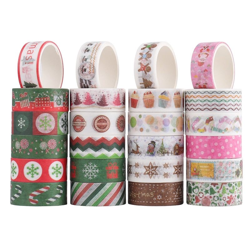 Christmas Decorative Washi Tape Set (24 Rolls) a