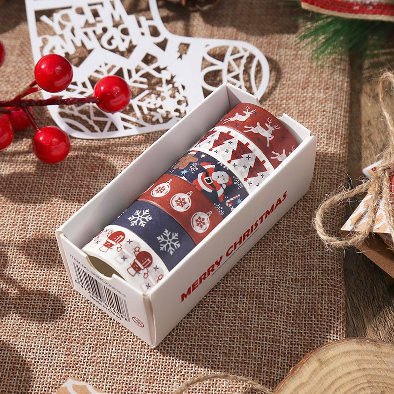 Christmas Decorative Washi Tape Set (6 Rolls) b2