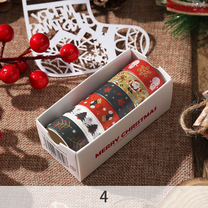 Christmas Decorative Washi Tape Set (6 Rolls) sku-4