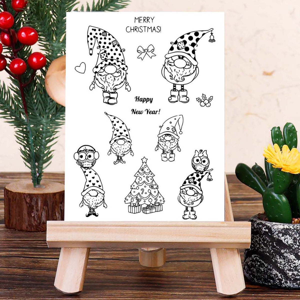 Christmas Dwarf B Silicone Rubber Stamps