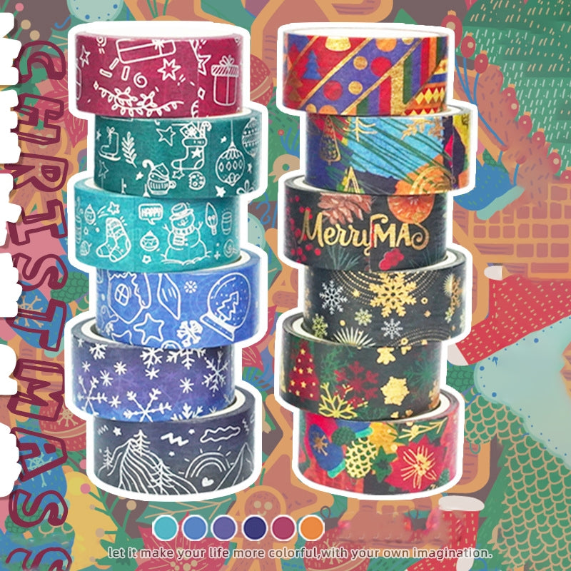 Christmas Foil Gold and Silver Washi Tape Set a