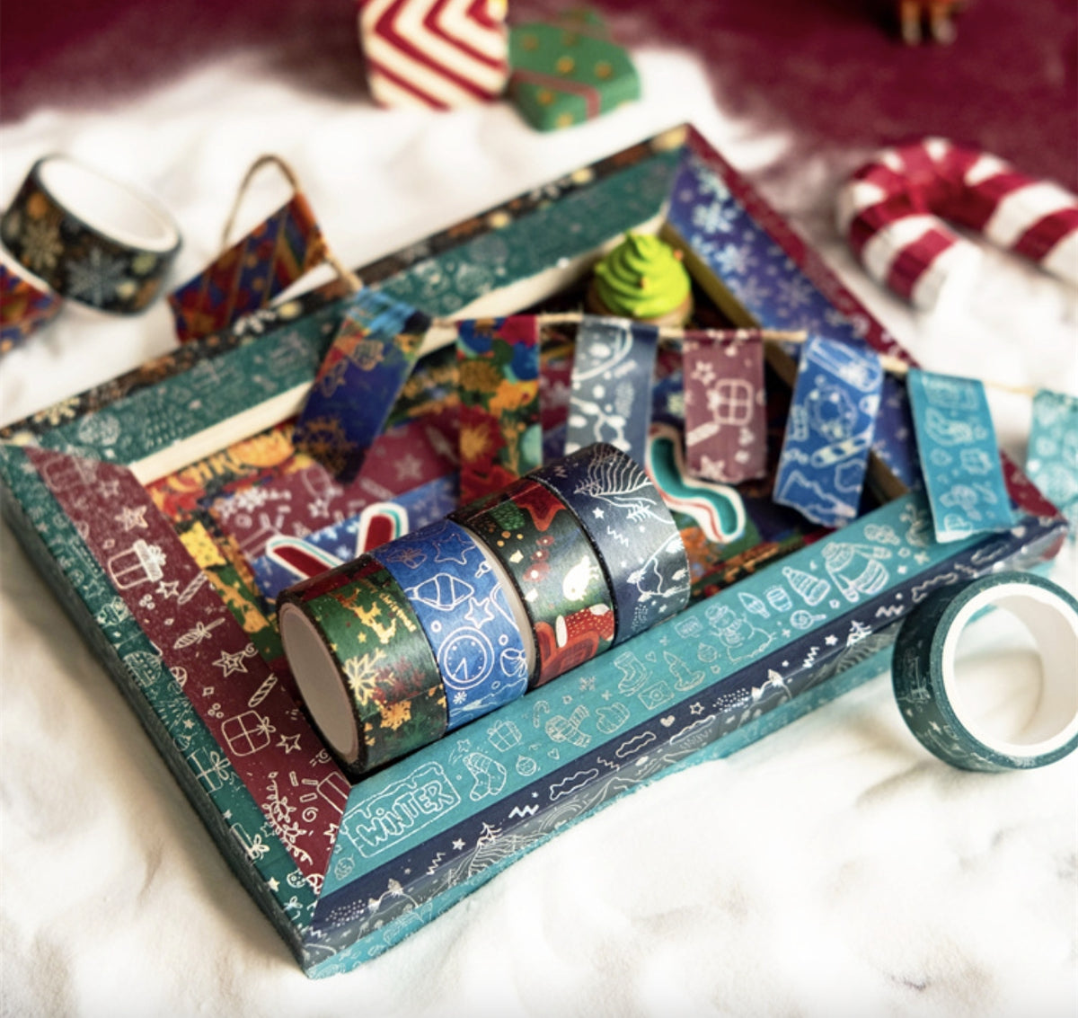 Christmas Foil Gold and Silver Washi Tape Set sku1
