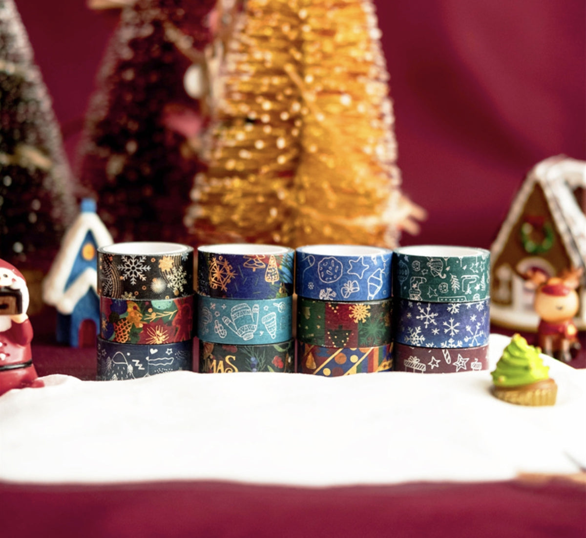 Christmas Foil Gold and Silver Washi Tape Set sku3