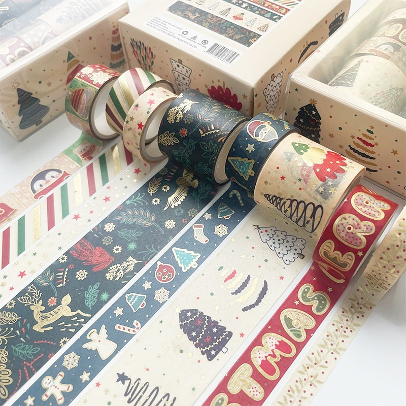 Christmas Foil Gold Washi Tape Set a