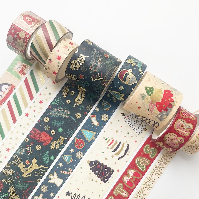 Christmas Foil Gold Washi Tape Set b1