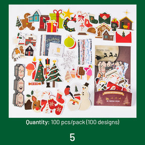 Christmas Foil Stamped Stickers - Greetings, Labels, Cartoons, Words sku-5