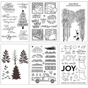 Christmas Forest Deer Clear Silicone Stamps1