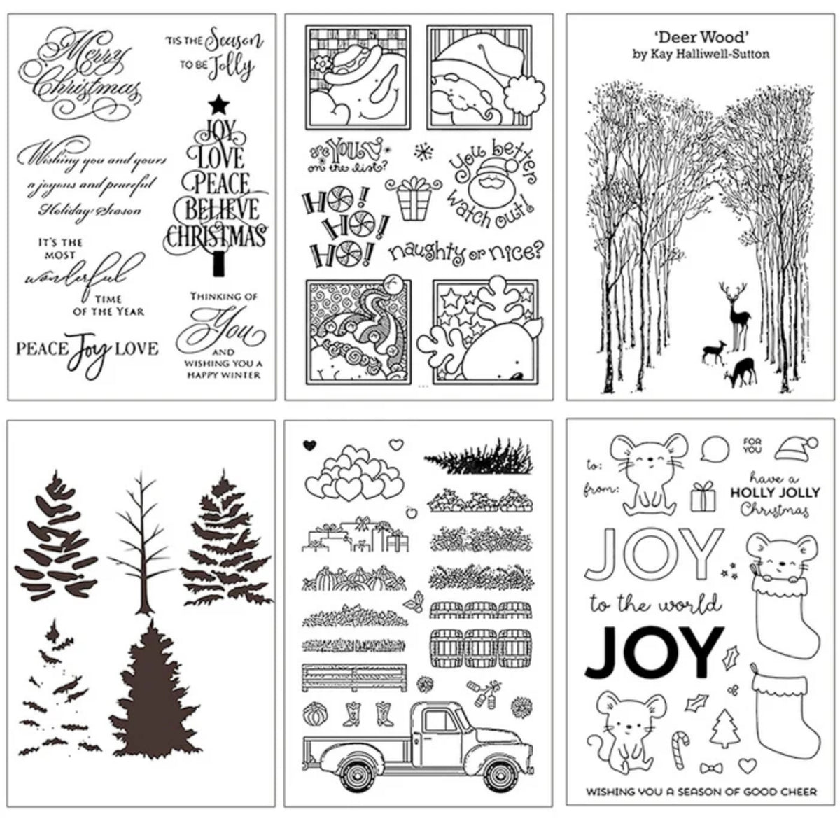 Christmas Forest Deer Clear Silicone Stamps1