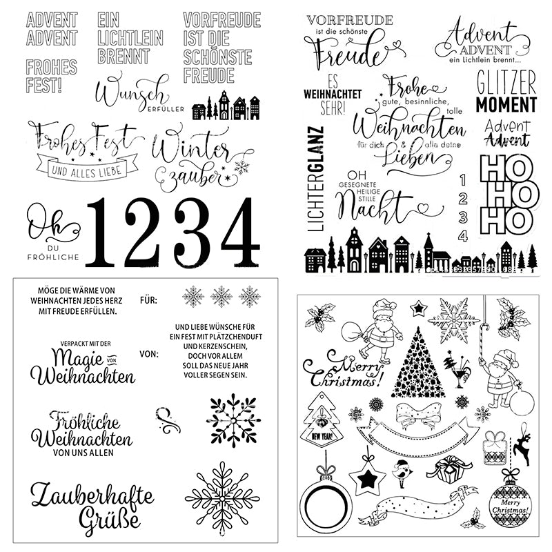 Christmas German Greetings Clear Silicone Stamps3