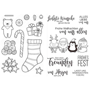 Christmas German Greetings Clear Silicone Stamps4
