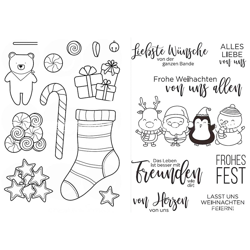Christmas German Greetings Clear Silicone Stamps4