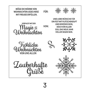 Christmas German Greetings Clear Silicone Stamps7
