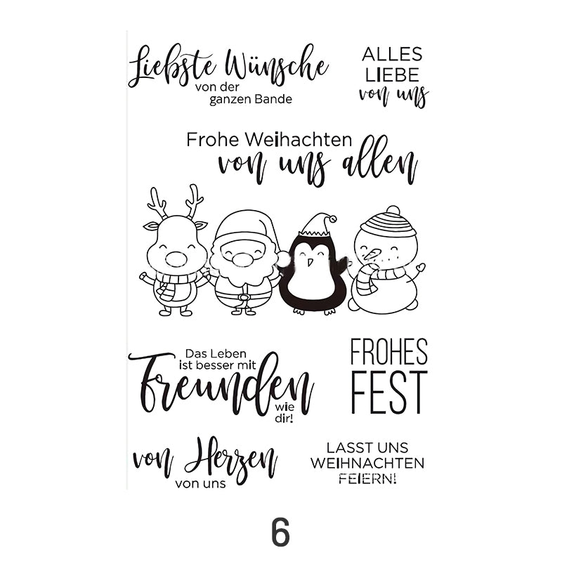 Christmas German Greetings Clear Silicone Stamps10