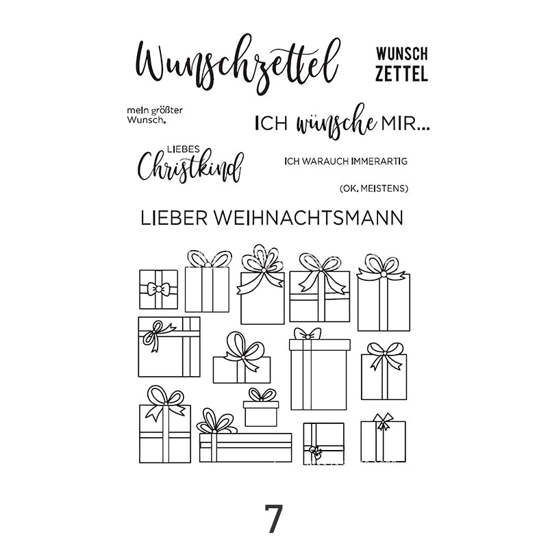 Christmas German Greetings Clear Silicone Stamps11