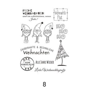 Christmas German Greetings Clear Silicone Stamps12