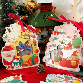 Christmas Gold Foil PET Sticker Pack - Birds, Letters, Santa Claus, Plants, Food b4