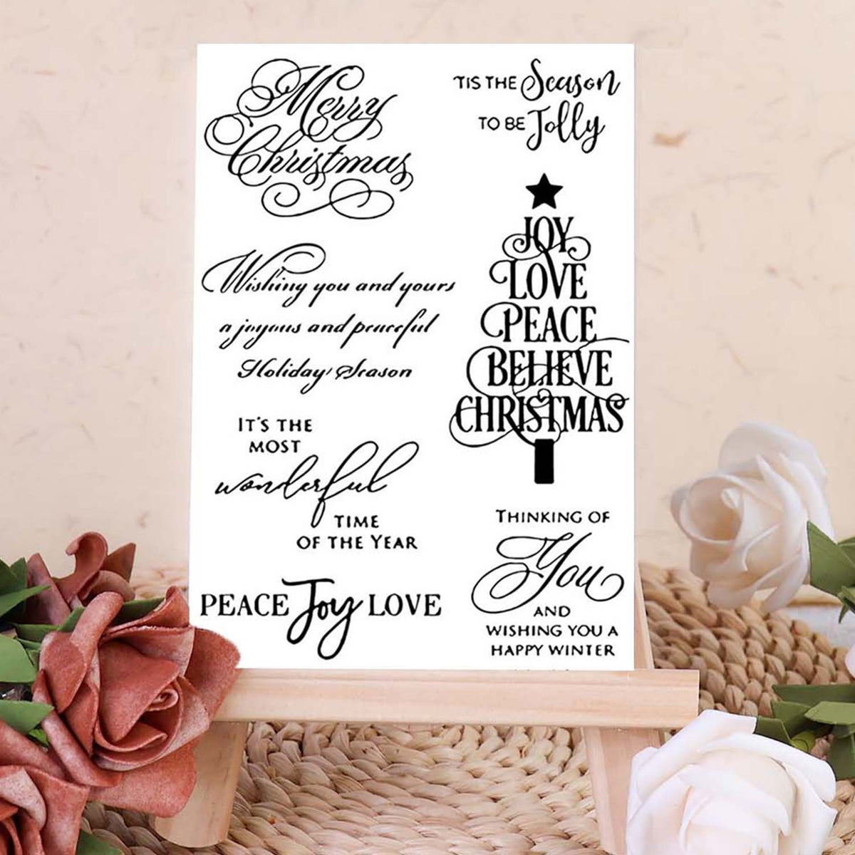 Christmas Greetings Clear Silicone Stamps