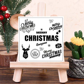 Christmas Greetings Silicone Rubber Stamps