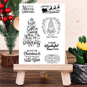 Christmas Greetings Silicone Rubber Stamps