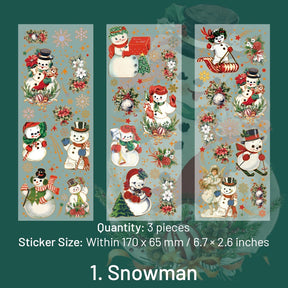 Christmas Hot Stamping PET Decorative Sticker sku-1