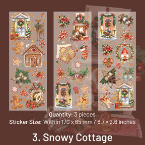 Christmas Hot Stamping PET Decorative Sticker sku-3