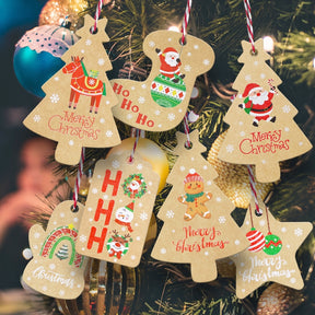 Christmas Kraft Decorative Hang Tags a