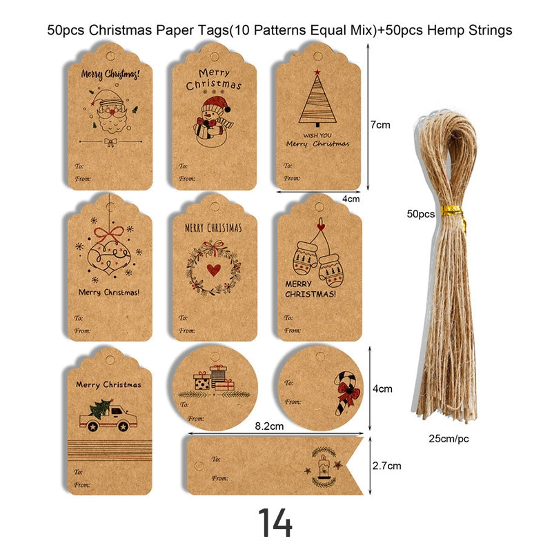 Christmas Kraft Hang Tags - Scrapbook, Journal