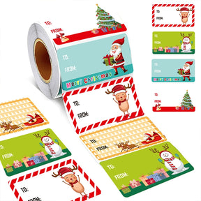 Christmas Label Stickers - 500 Pcs a