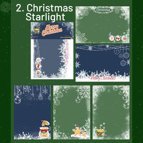 Christmas Laser Silver PET Background Stickers - Snowflakes, Snowmen, Reindeer sku-2