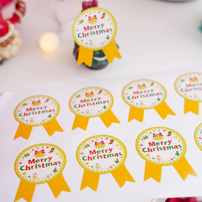 Christmas Medal Seal Stickers b2