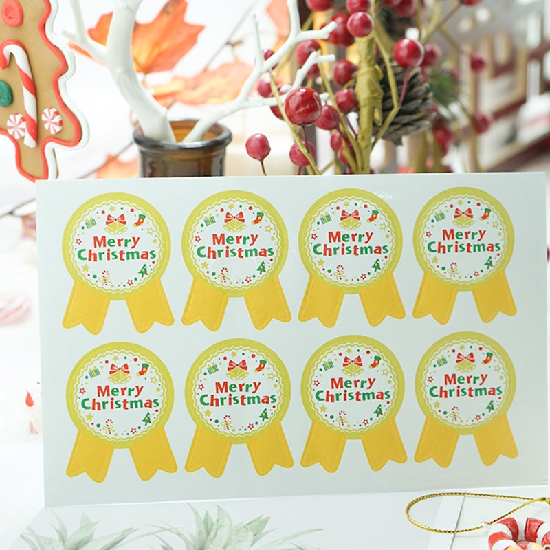 Christmas Medal Seal Stickers b6