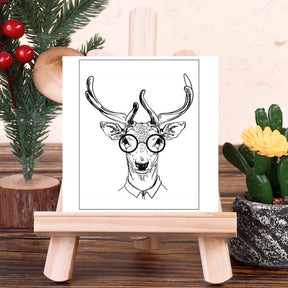 Christmas Mr. Reindeer Silicone Rubber Stamps