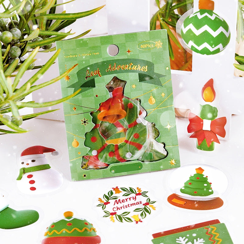 Christmas PET Stickers - Snowman, Gifts, Bells, Tree, Food b2