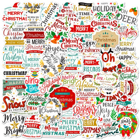 Christmas Phrases Decorative Stickers1