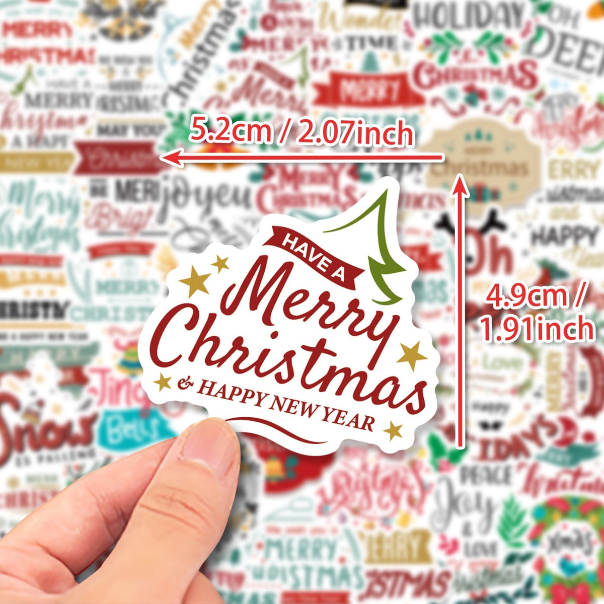 Christmas Phrases Decorative Stickers2