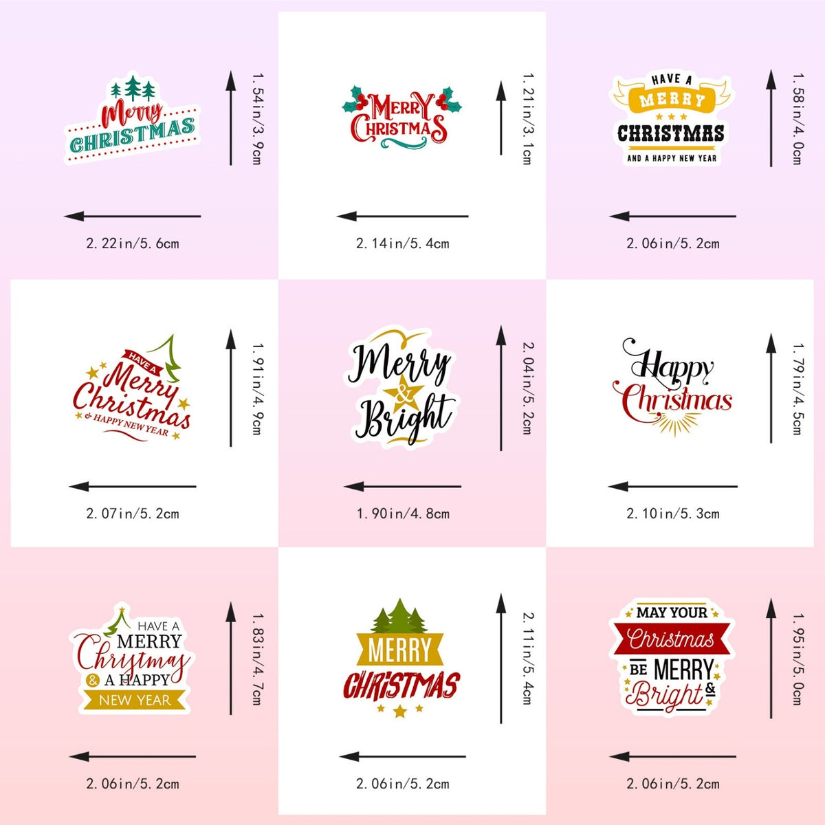 Christmas Phrases Decorative Stickers6