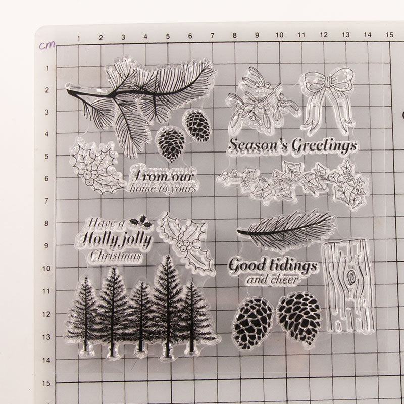 Ready Made Rubber Stamp - Christmas Plant Transparent Silicone Stamps