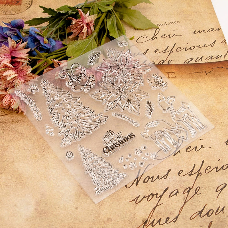 Christmas Plant Transparent Clear Silicone Stamps4