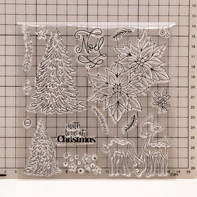 Christmas Plant Transparent Silicone Stamps b3