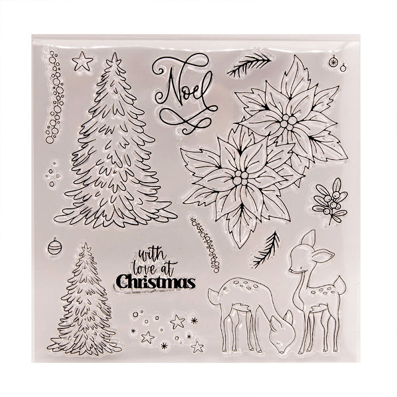 Christmas Plant Transparent Clear Silicone Stamps5